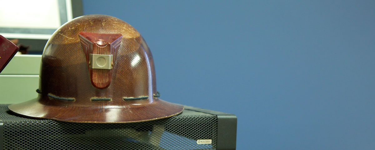 Old Safety Helmet on Rolodex