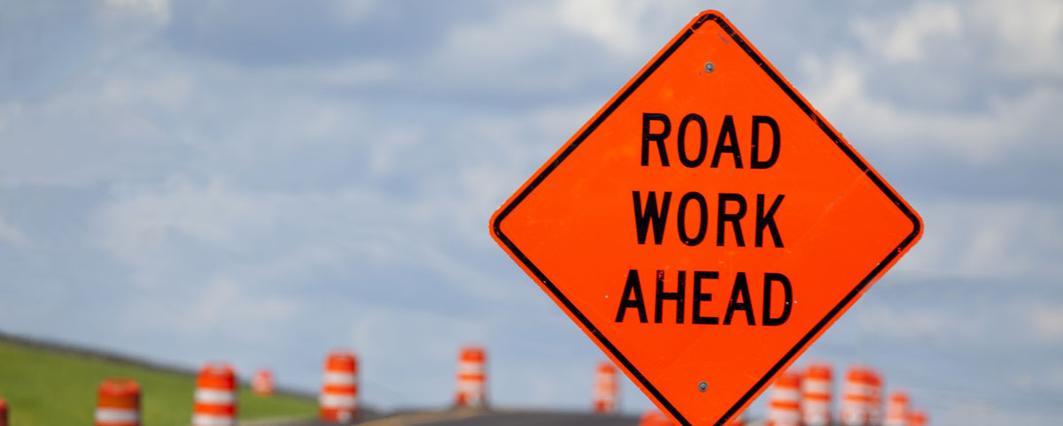 Road Work Ahead Sign