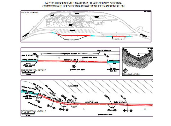 Bastian Rest Area Ditches