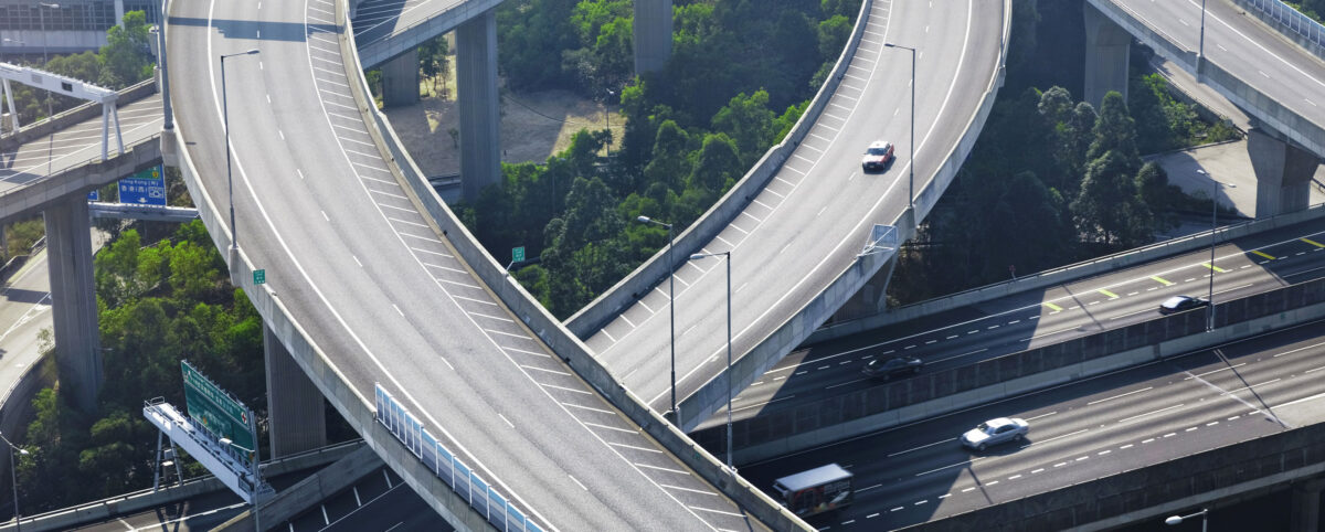 Aerial View of Highway Corridor