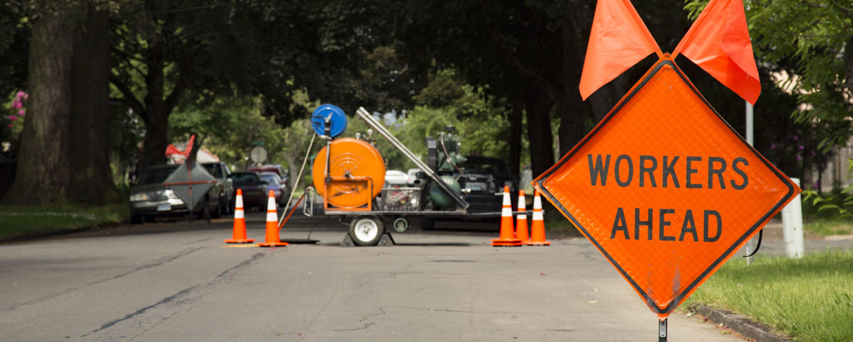 Construction Workers Ahead Sign