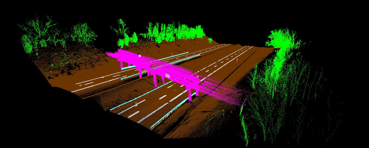 Colored Point Cloud Model of Highway